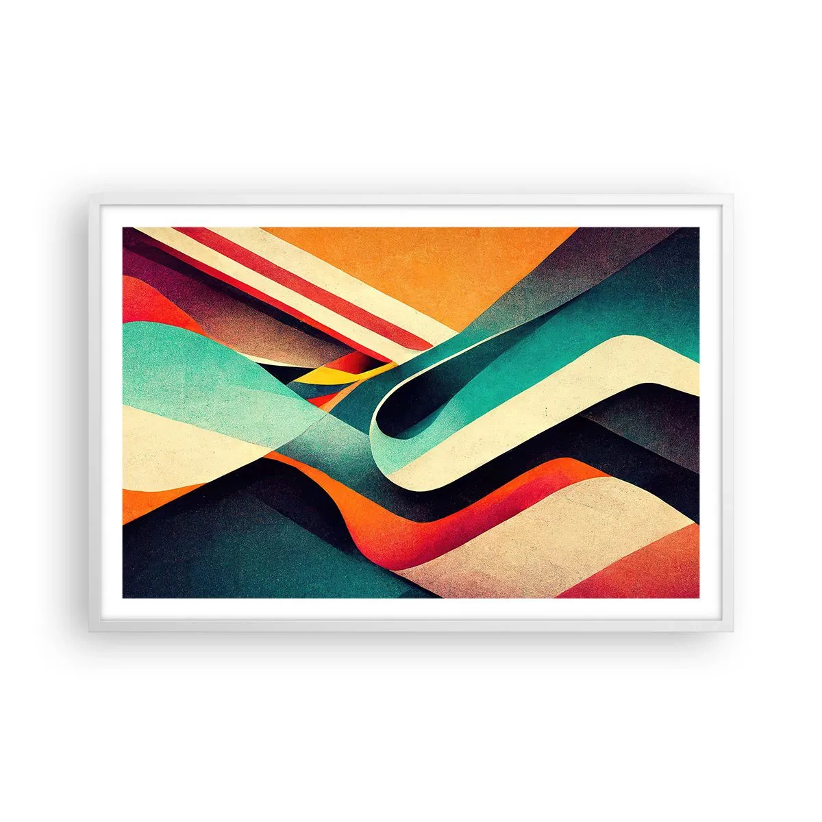 Poster in einem weißen Rahmen - Intensive Komposition - 91x61 cm