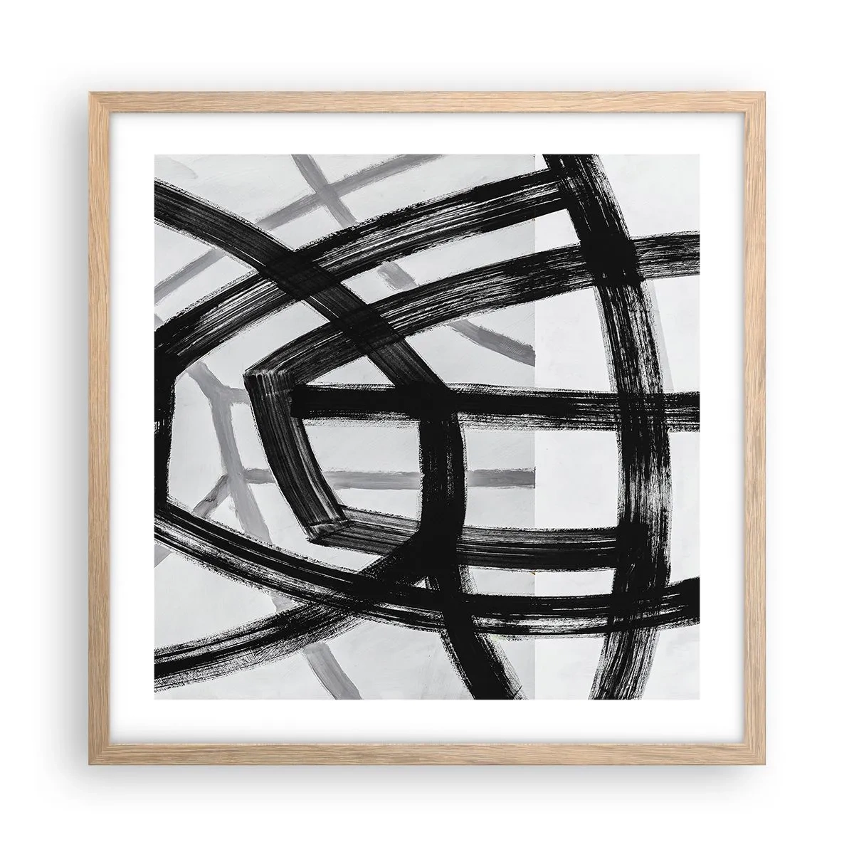 Poster in einem Rahmen aus heller Eiche - Bautiefe - 50x50 cm