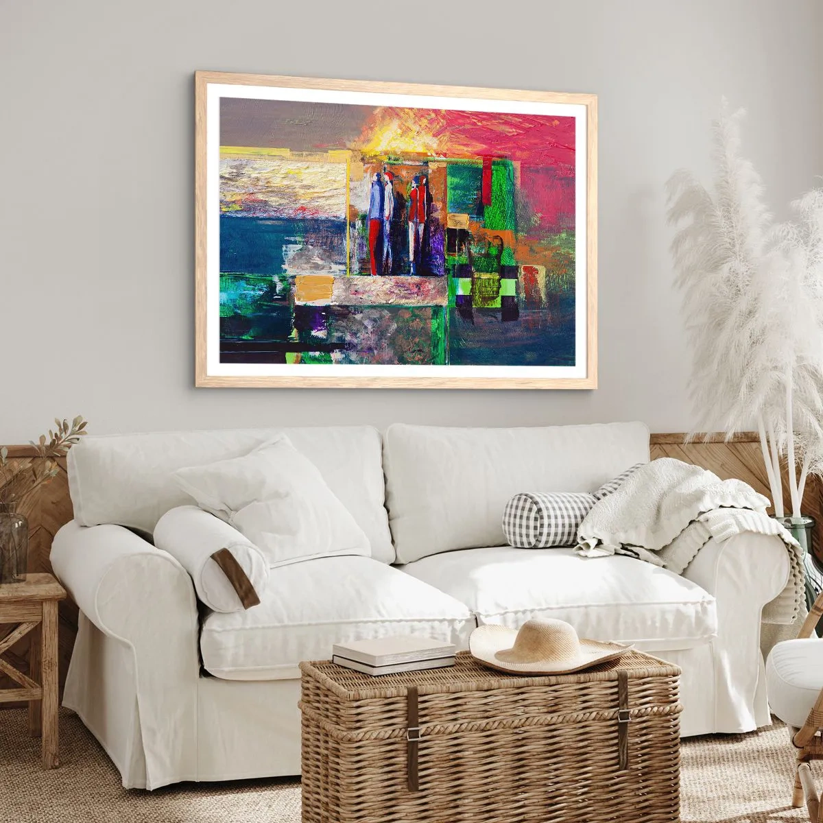 Poster in einem Rahmen aus heller Eiche - Beziehungen und Emotionen - 70x50 cm