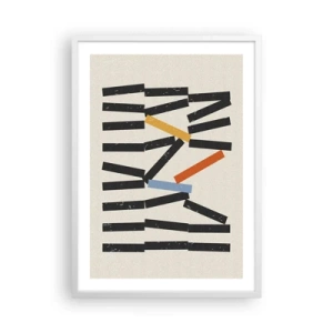 Poster in einem weißen Rahmen - Domino – Komposition - 50x70 cm