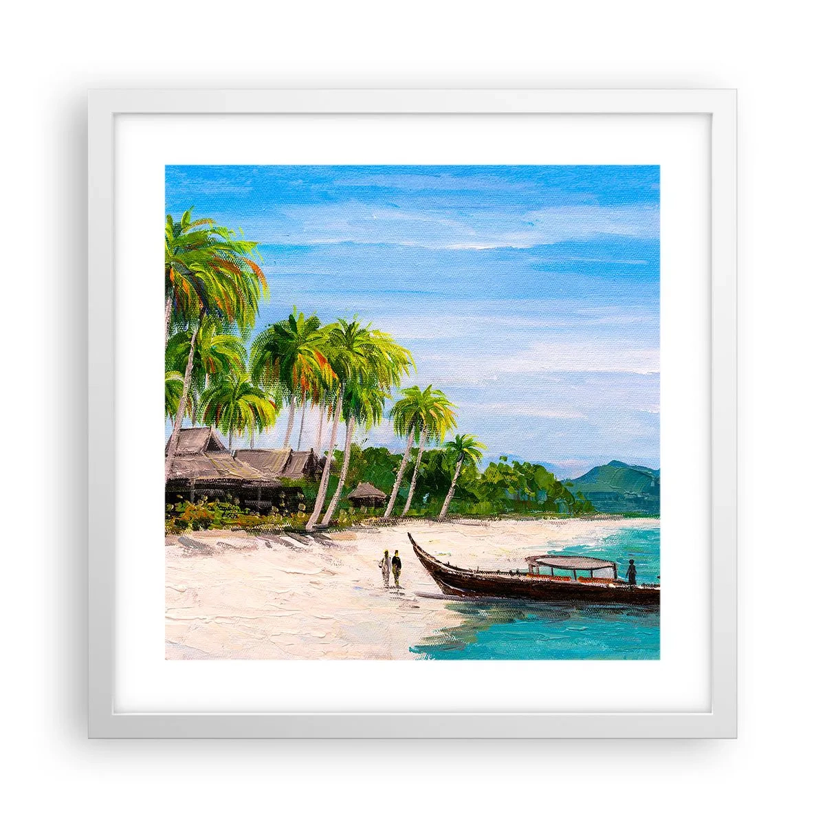 Poster in einem weißen Rahmen - Exotischer Traum - 40x40 cm