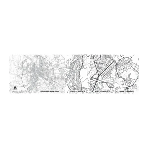 Fototapeten Muster Selbstklebend Deluxe Sticker - Römischer Kreis - Stadt, Stadtkarte, Rom - 100x30 cm
