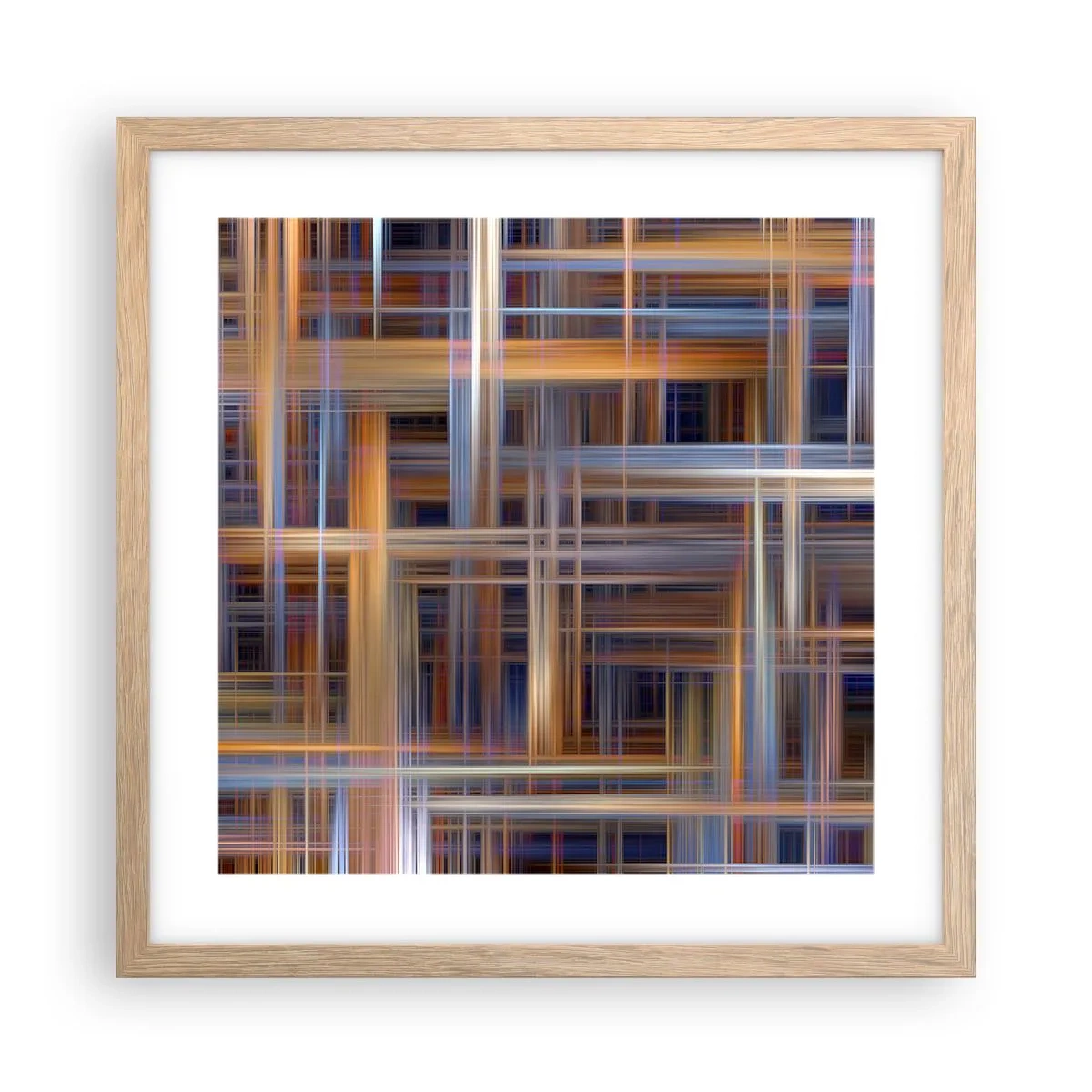 Poster in einem Rahmen aus heller Eiche - Aus Licht gewebt - 40x40 cm