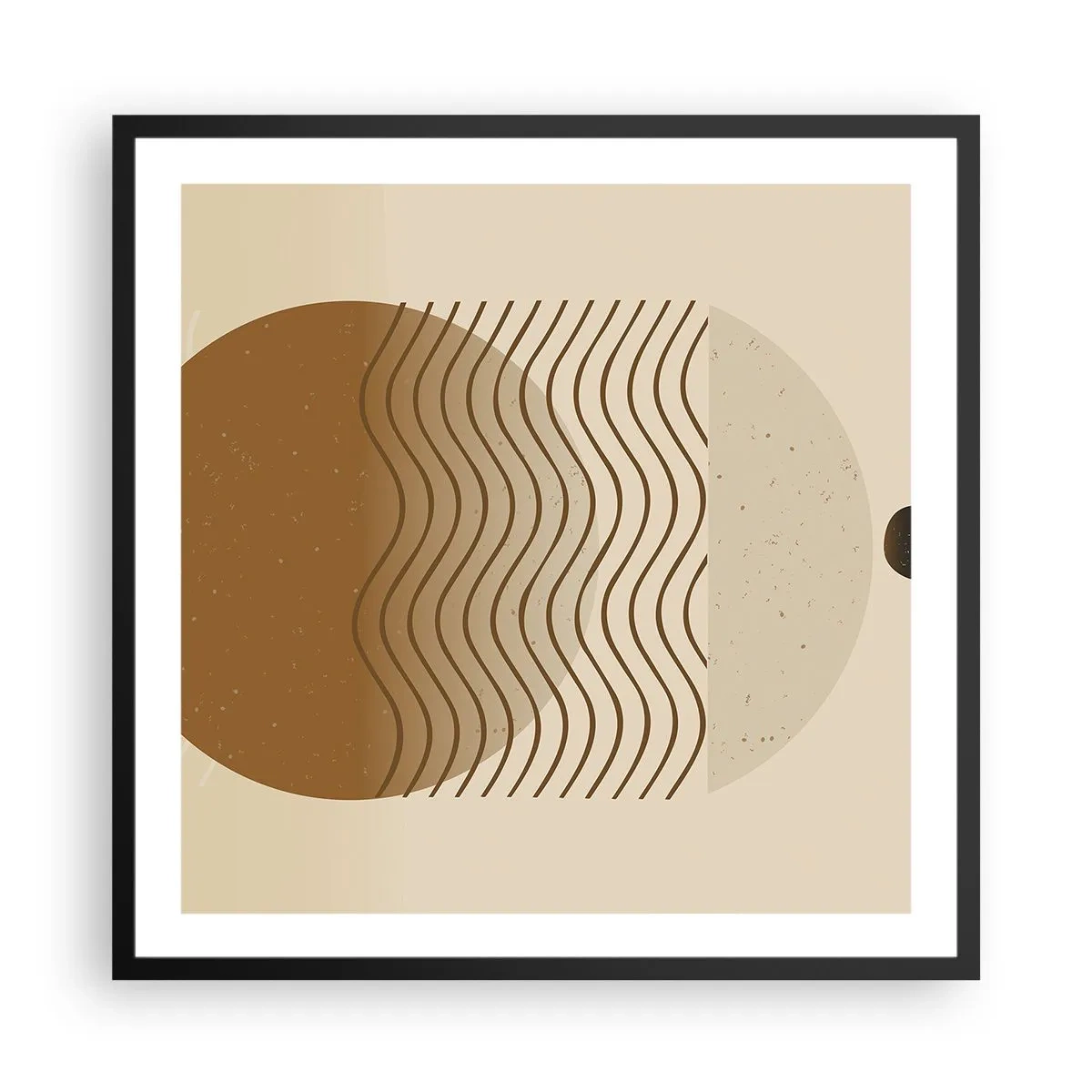 Poster in einem schwarzem Rahmen - Zur Entstehung geometrischer Figuren - 60x60 cm
