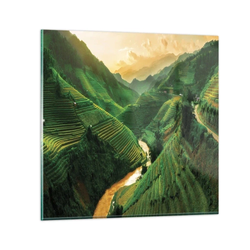 Glasbild - Bild auf glas - Vietnamesisches Tal - 40x40 cm