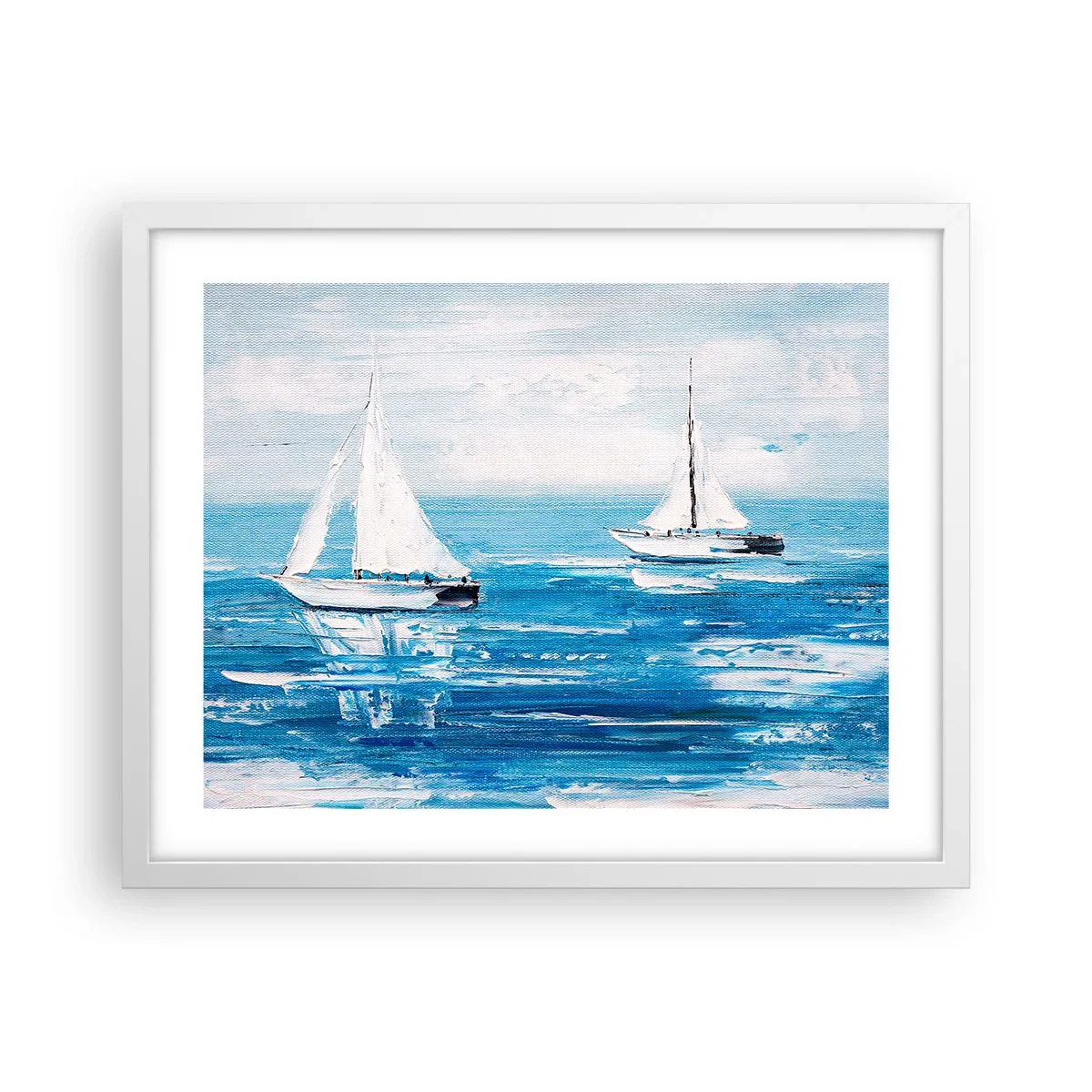 Poster in einem weißen Rahmen - Mit Freund an der Seite - 50x40 cm