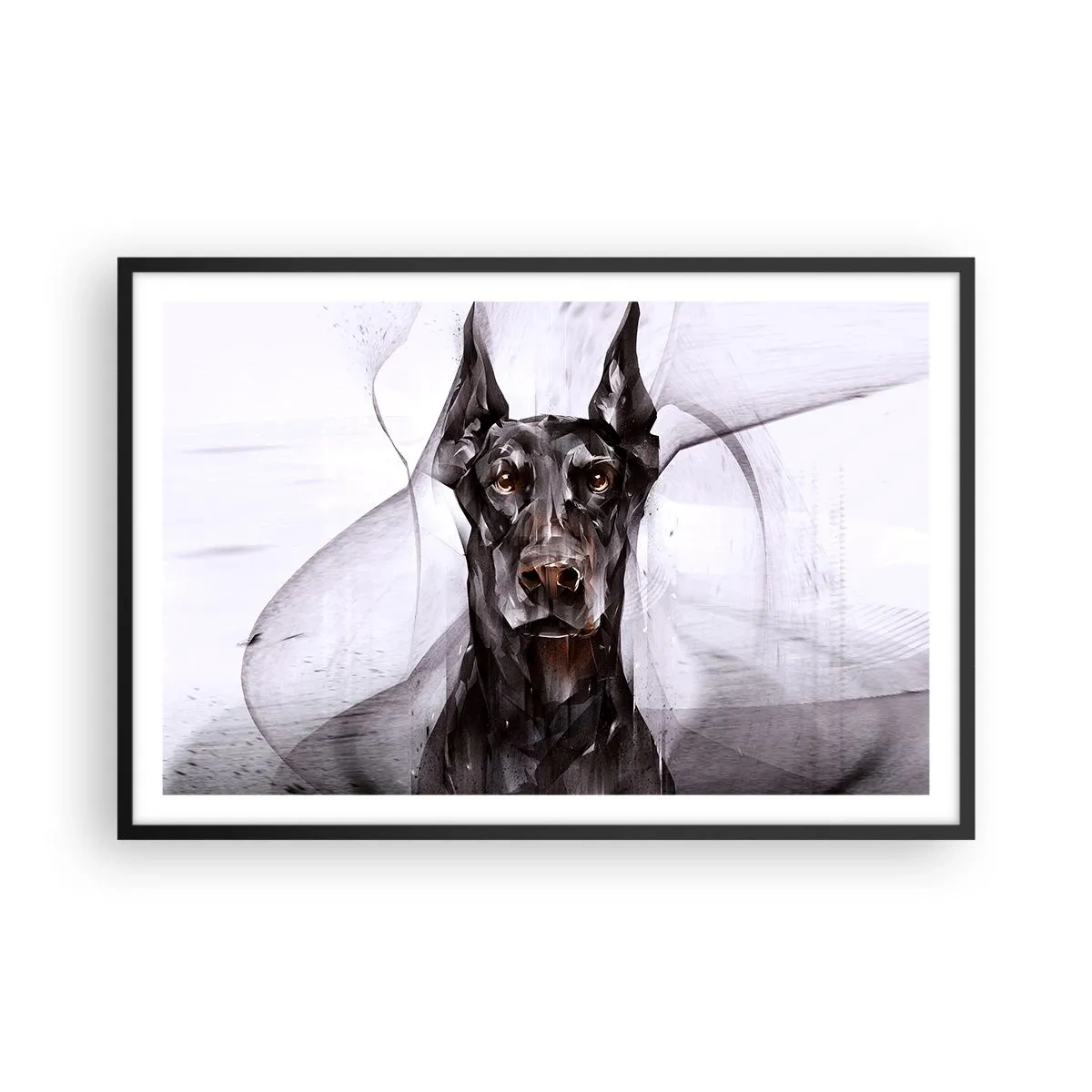 Poster in einem schwarzem Rahmen - Edelgeboren - 91x61 cm