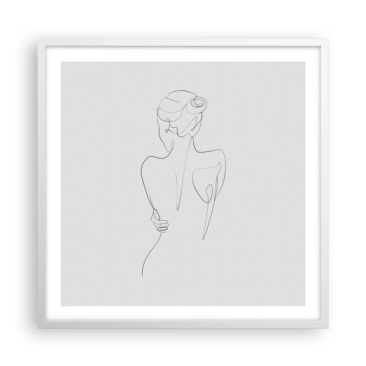 Poster in einem weißen Rahmen - Körpermusik - 60x60 cm