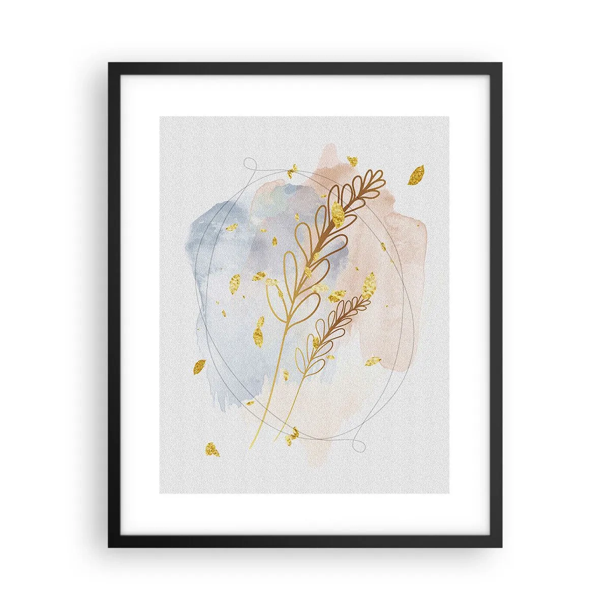 Poster in einem schwarzem Rahmen - Goldenr Hauch - 40x50 cm