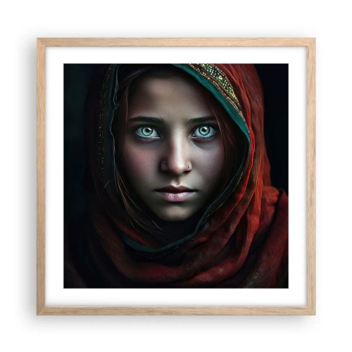 Poster in einem Rahmen aus heller Eiche - Prinzessin aus dem Osten - 50x50 cm