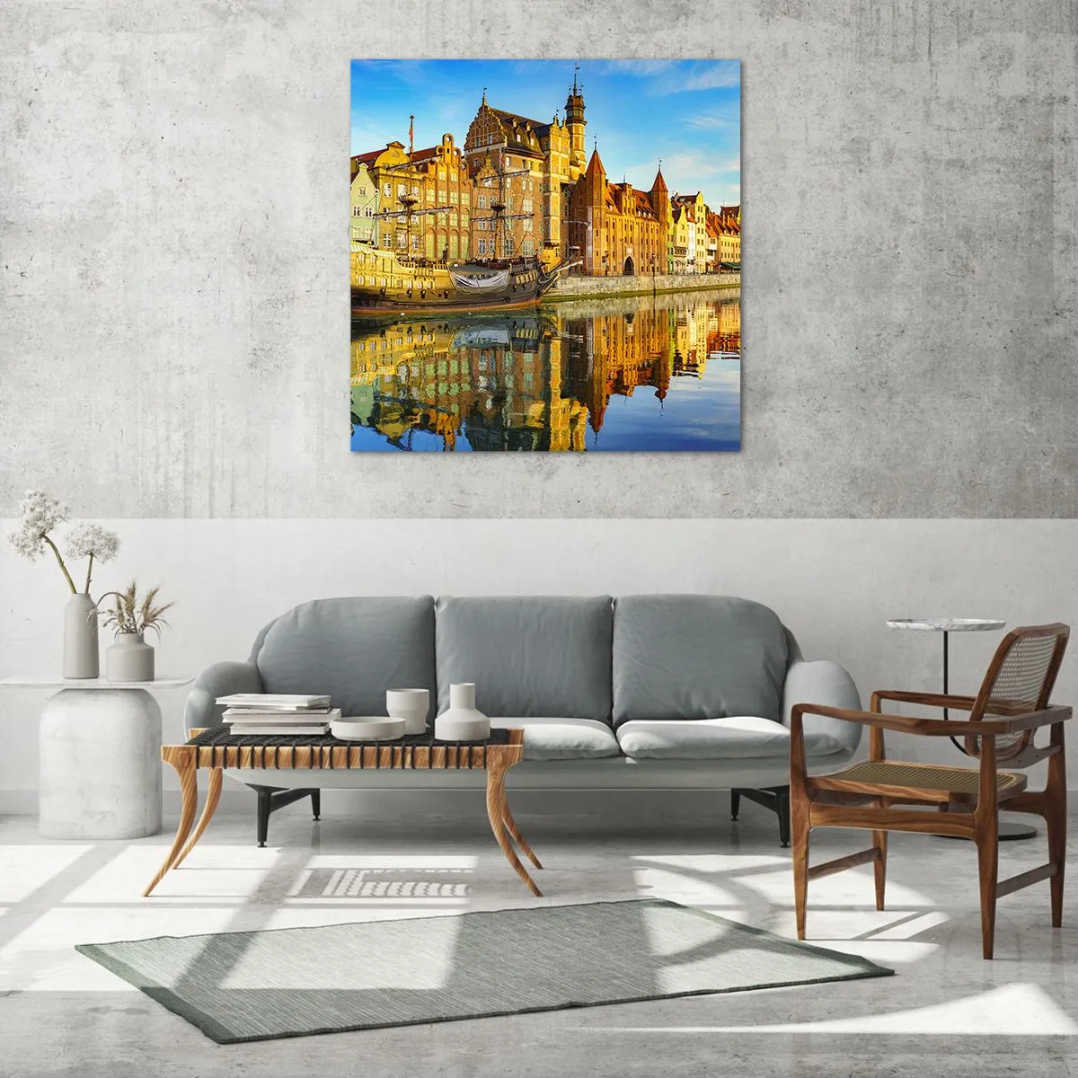 Glasbild - Bild auf glas - Ein Spiegelbild der Vergangenheit - 40x40 cm