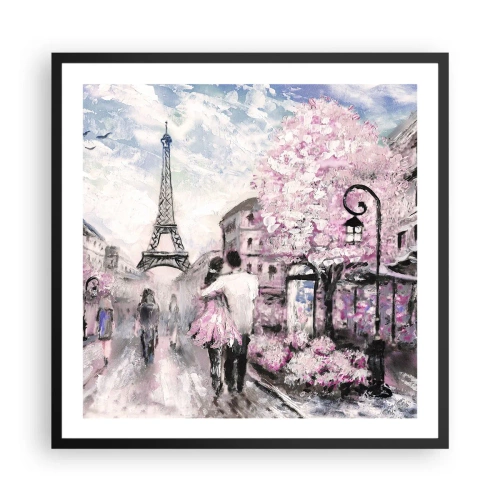 Poster in einem schwarzem Rahmen - Wie man sich verlieben kann, ist nur in ... - 60x60 cm