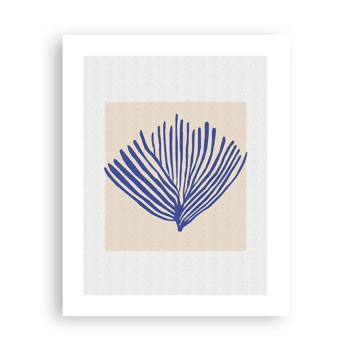 Poster - Blauer Fächer - 40x50 cm