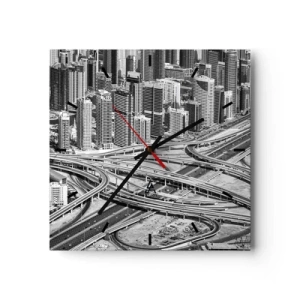 Wanduhr - Glasuhr - Dubai - die unmögliche Stadt - 40x40 cm