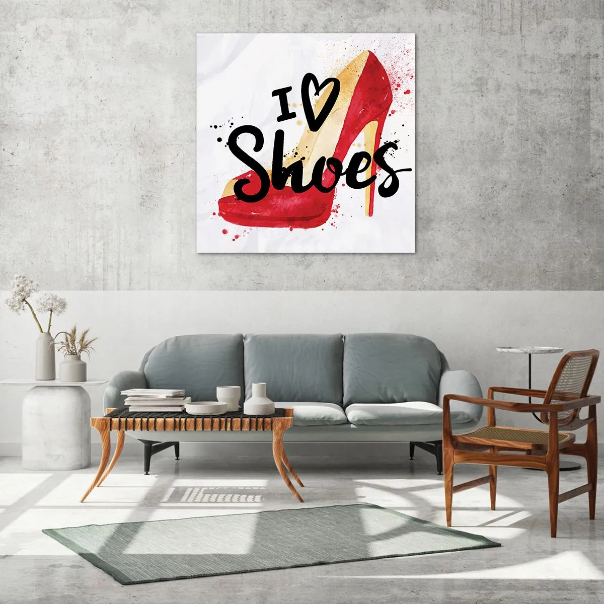 Glasbild - Bild auf glas - Liebe hat viele Namen - 50x50 cm