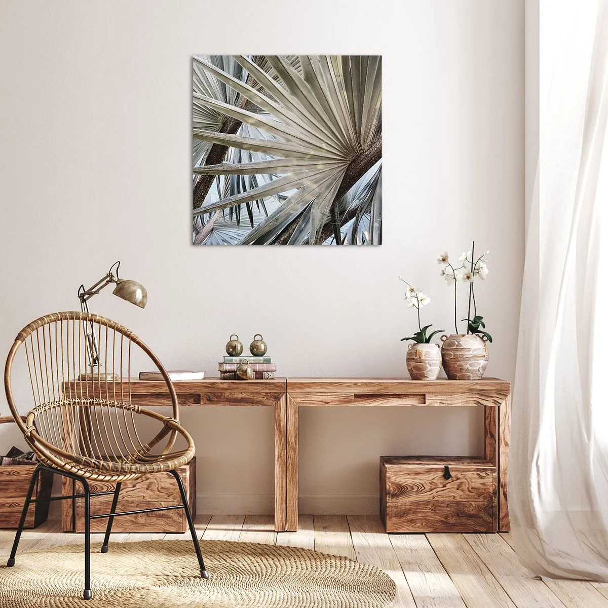 Bild auf Leinwand - Leinwandbild - Fans in den Tropen - 60x60 cm