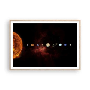 Poster in einem Rahmen aus heller Eiche - Unsere Nachbarschaft - 100x70 cm