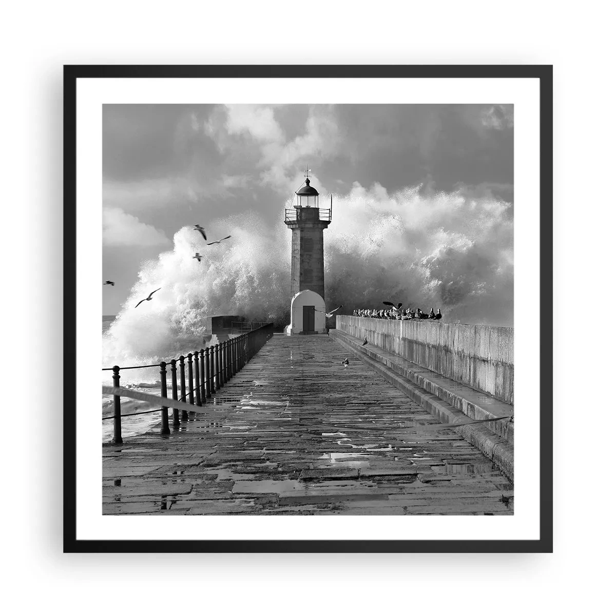 Poster in einem schwarzem Rahmen - Furchtlos - 60x60 cm