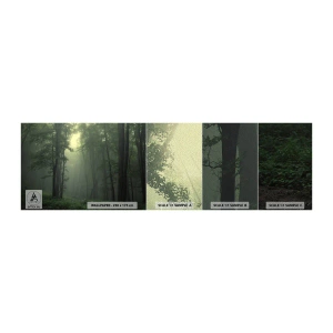 Fototapeten Muster Premium Sand - Bevor er aufwacht - Landschaft, Wald, Natur - 100x30 cm