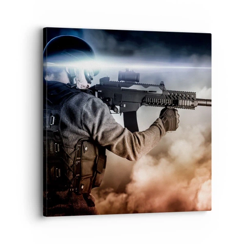 Bild auf Leinwand - Leinwandbild - Nur ein Held - 30x30 cm