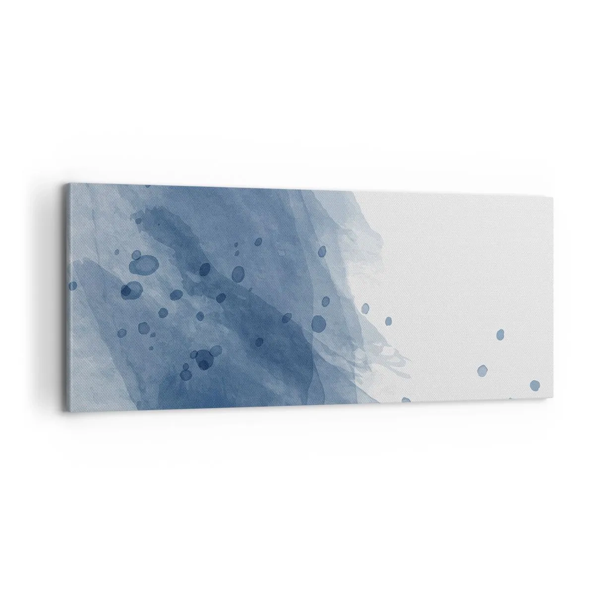 Bild auf Leinwand - Leinwandbild - Blauer Tüll - 100x40 cm