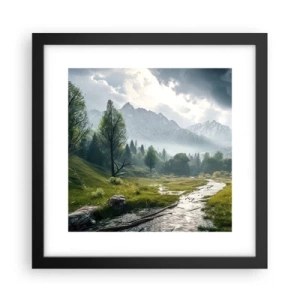 Poster in einem schwarzem Rahmen - Hin und zurück - 30x30 cm