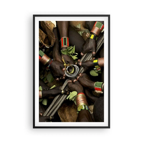 Poster in einem schwarzem Rahmen - Wir sind zusammen - 61x91 cm