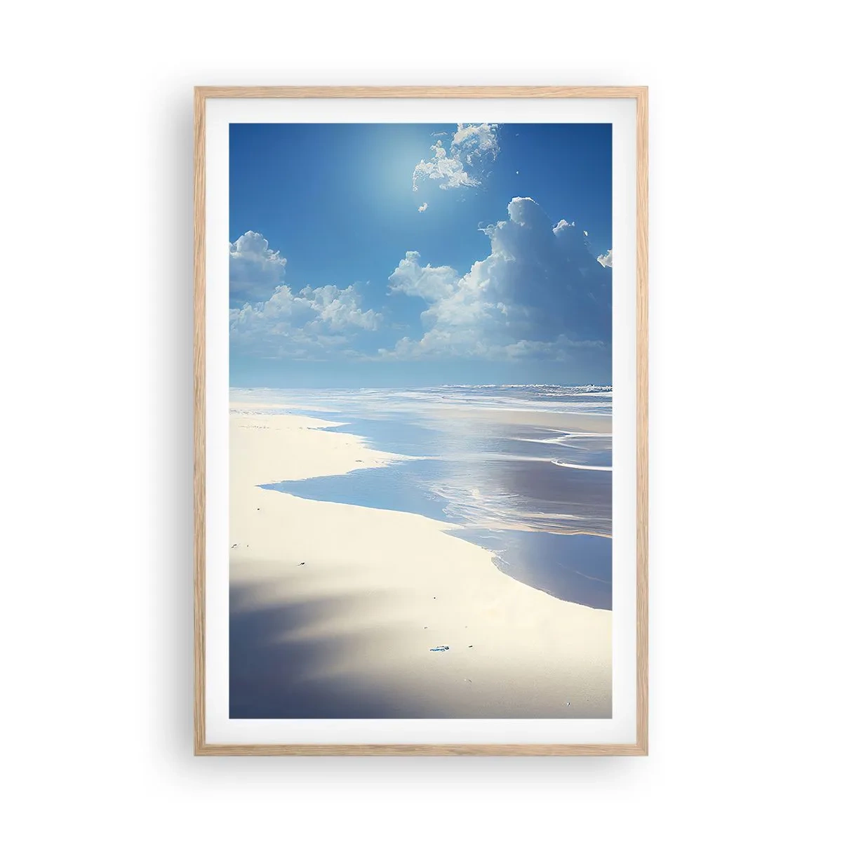 Poster in einem Rahmen aus heller Eiche - Paradiesischer Urlaub - 61x91 cm