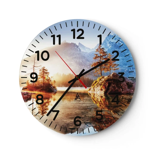 Wanduhr - Glasuhr - Natur in neuem Licht - 40x40 cm