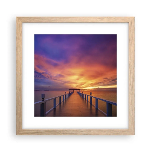 Poster in einem Rahmen aus heller Eiche - Ohne Ende - 30x30 cm