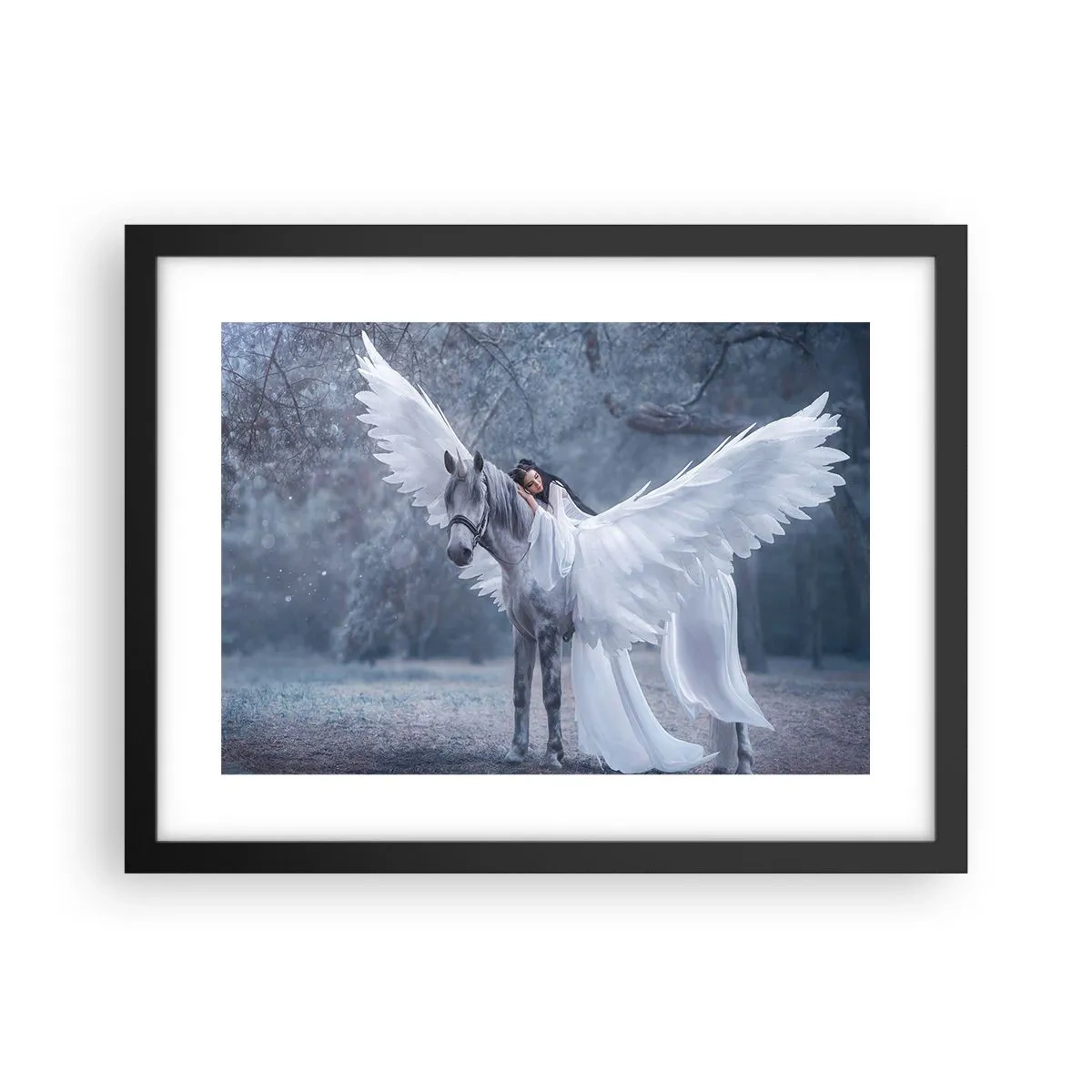 Poster in einem schwarzem Rahmen - Ein inspirierter Moment - 40x30 cm