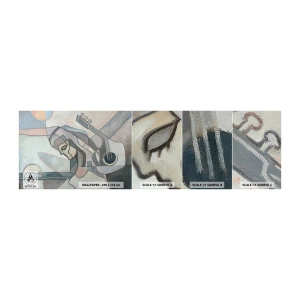 Fototapeten Muster Selbstklebend Deluxe Sticker - In der Kraft der Musik - Abstraktion, Kubismus, Menschen - 100x30 cm