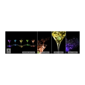 Fototapeten Muster Selbstklebend Deluxe Sticker - Farben der Freude in Kristallglas - Gastronomie, Cocktail, Buntes Getränk - 100x30 cm