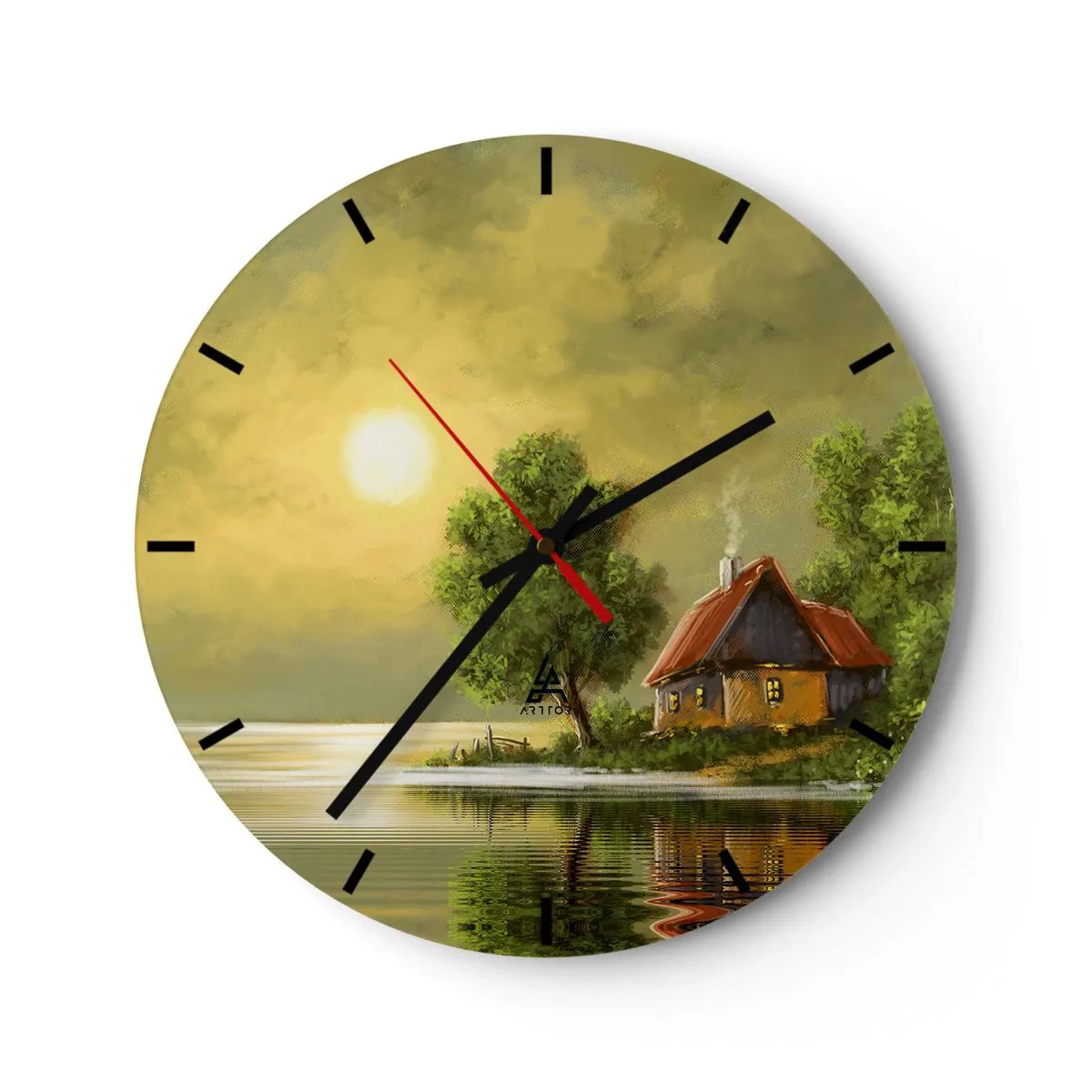 Wanduhr - Glasuhr - Schön, wie ein Bild - 40x40 cm