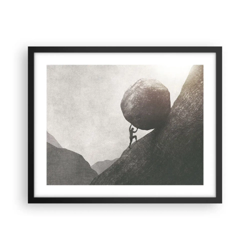 Poster in einem schwarzem Rahmen - Ich glaube wider alle Hoffnung - 50x40 cm