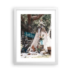 Poster in einem weißen Rahmen - Liebe machen ... - 30x40 cm