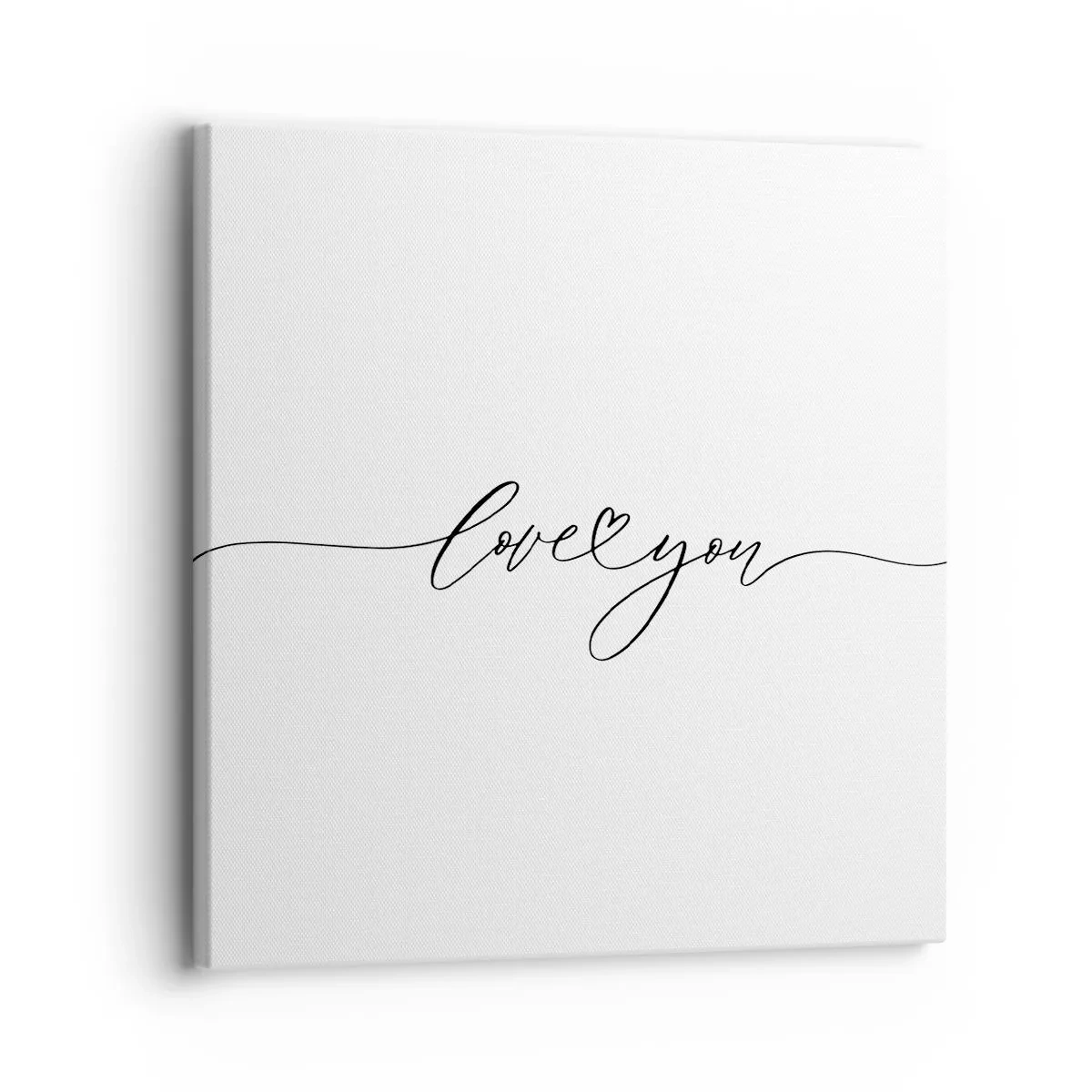 Bild auf Leinwand - Leinwandbild - Schwarz auf weiß - 30x30 cm