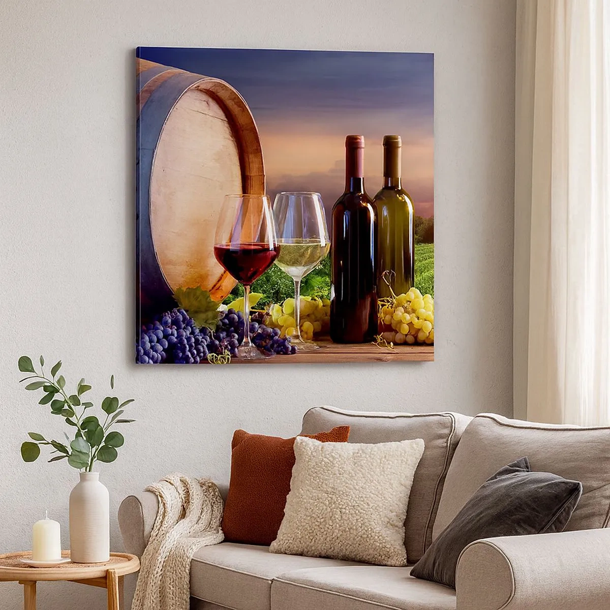 Bild auf Leinwand - Leinwandbild - Hier schmeckt das Leben - 30x30 cm