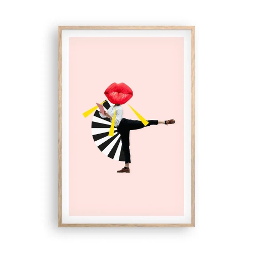 Poster in einem Rahmen aus heller Eiche - Surreale Pop-Art - 61x91 cm