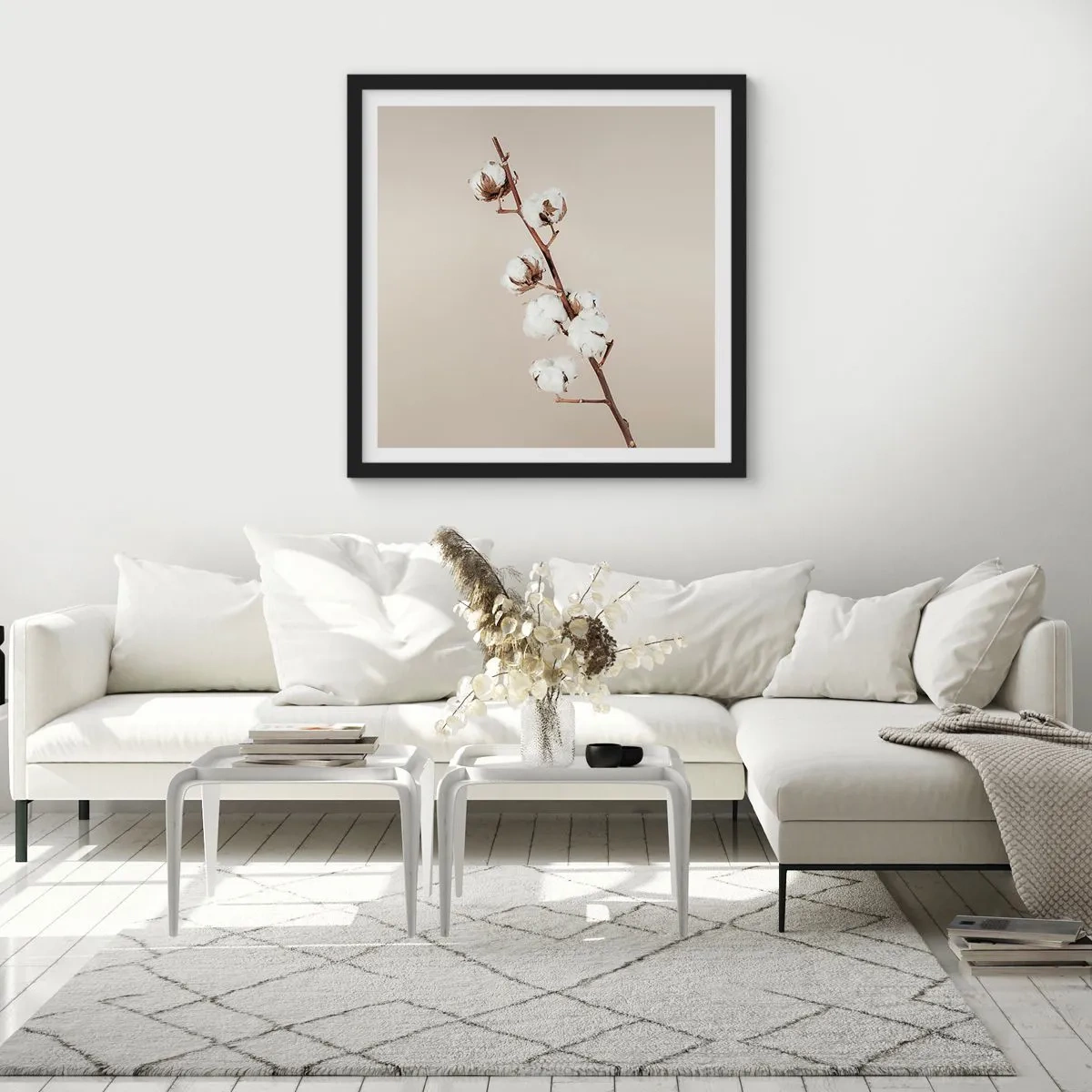 Poster in einem schwarzem Rahmen - An der Quelle der Weichheit - 40x40 cm