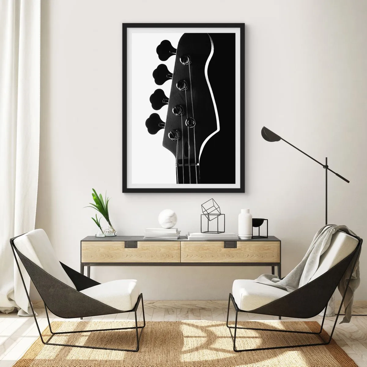Poster in einem schwarzem Rahmen - Rockige Stille - 61x91 cm