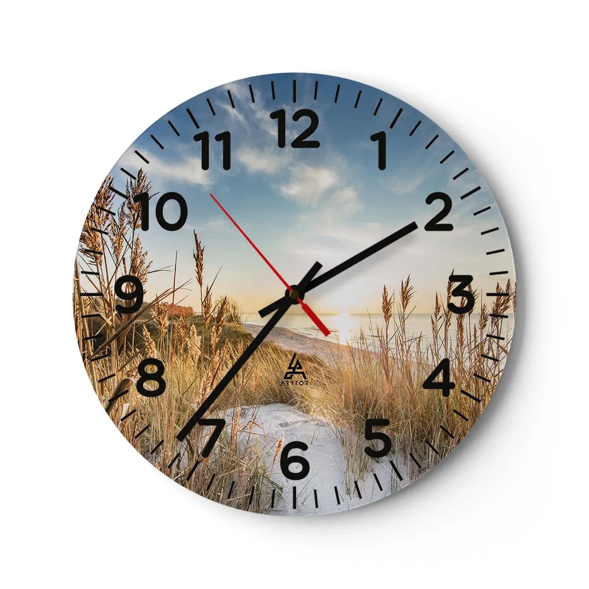 Wanduhr - Glasuhr - Nordstrand - 40x40 cm