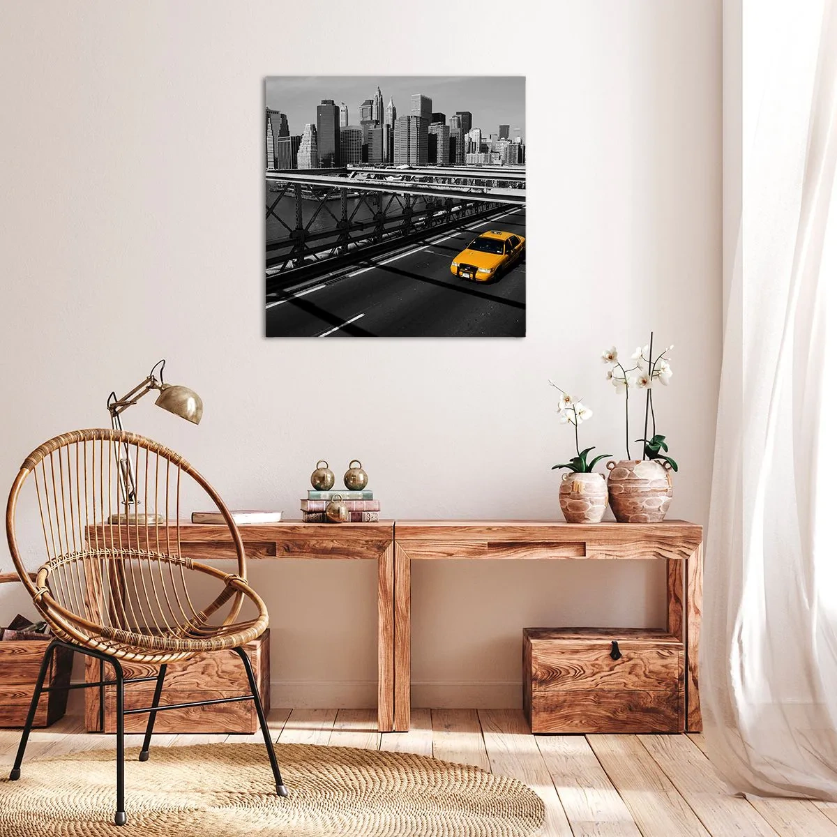 Bild auf Leinwand - Leinwandbild - Die Farbe einer Großstadt - 40x40 cm