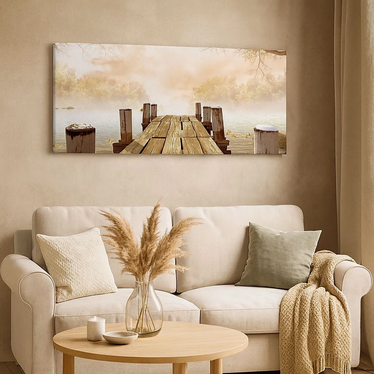 Bild auf Leinwand - Leinwandbild - Die milde Traurigkeit des Herbstes - 100x40 cm