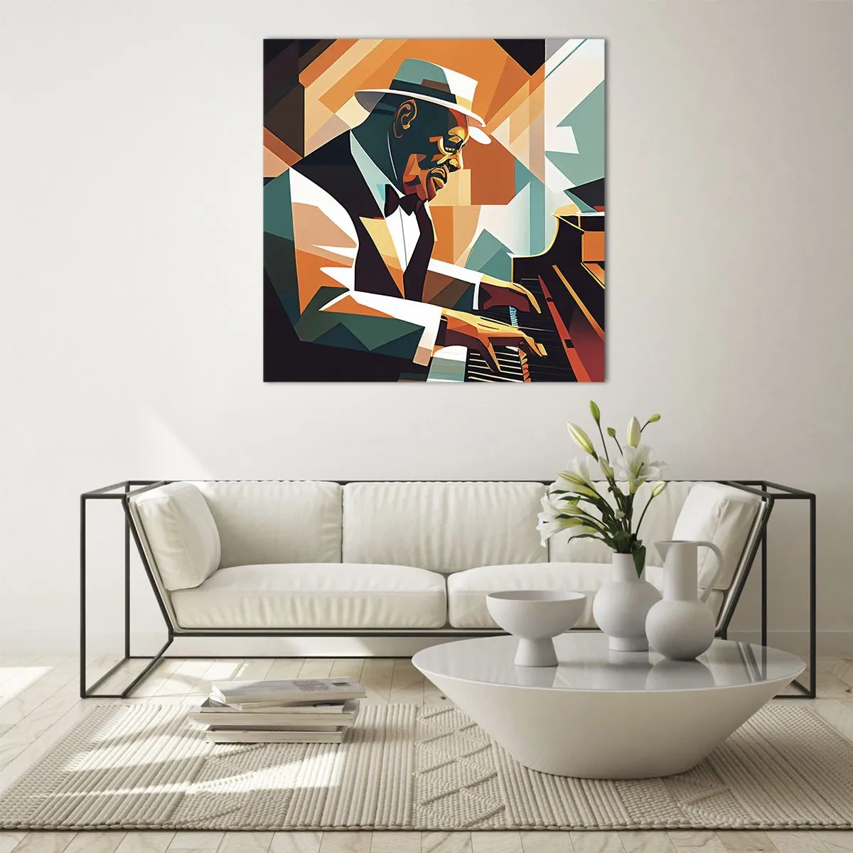 Glasbild - Bild auf glas - Alles vom Jazz - 50x50 cm