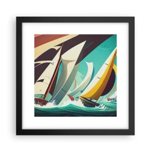 Poster in einem schwarzem Rahmen - Viel Glück mit den Elementen - 30x30 cm