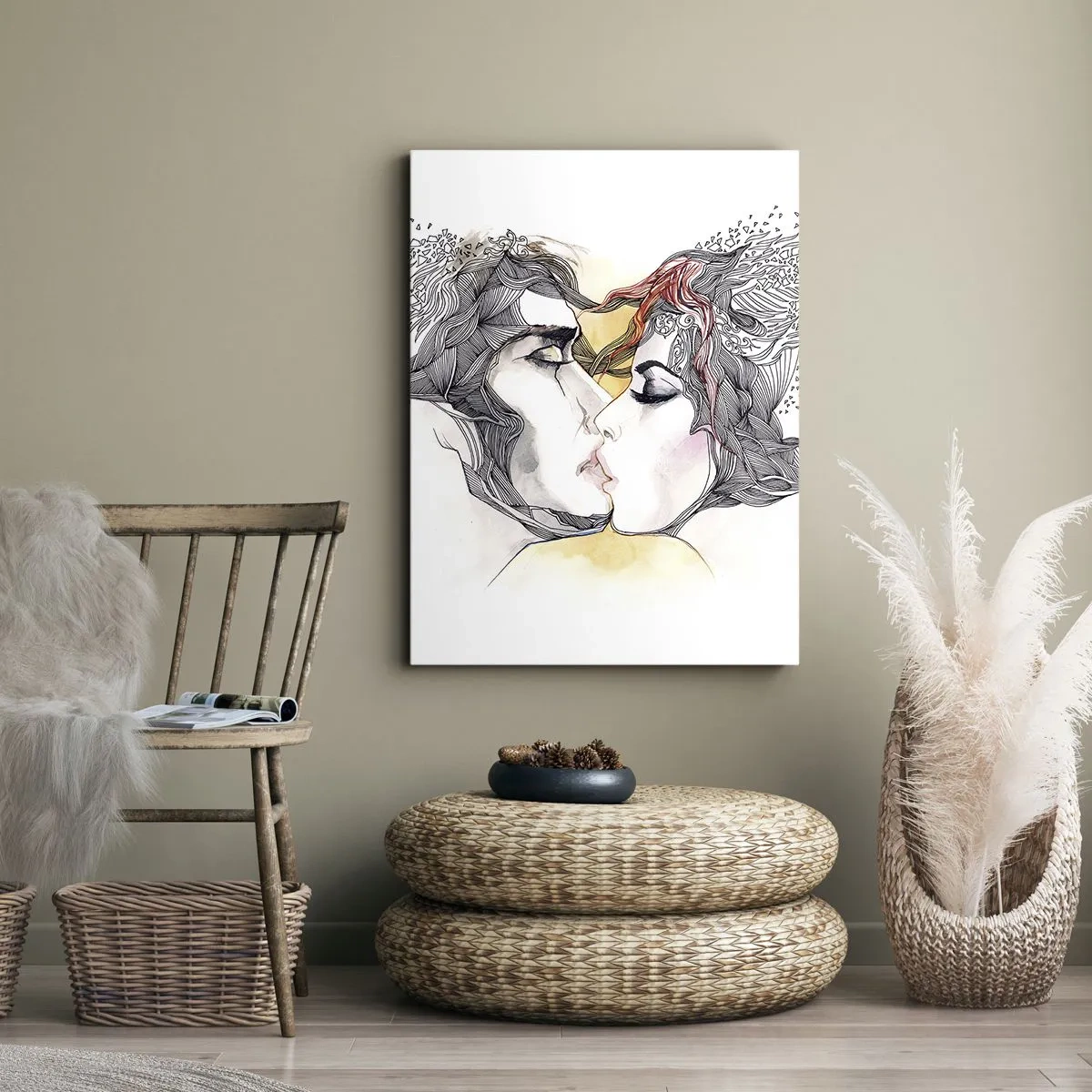 Bild auf Leinwand - Leinwandbild - Die Welt existiert nicht - 65x120 cm