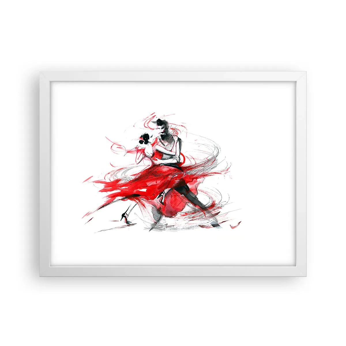Poster in einem weißen Rahmen - Tango – der Rhythmus der Leidenschaft - 40x30 cm