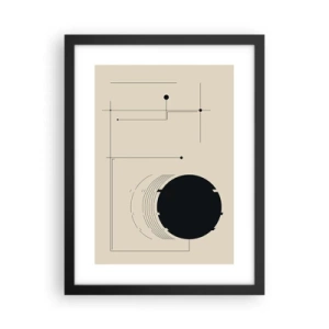 Poster in einem schwarzem Rahmen - Flexible und dynamische Komposition - 30x40 cm