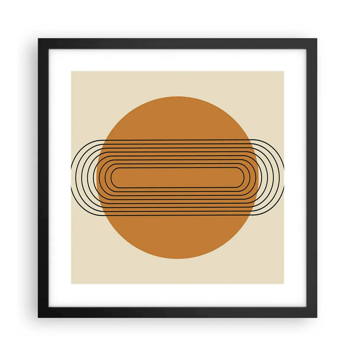 Poster in einem schwarzem Rahmen - Perfekter Plan - 40x40 cm